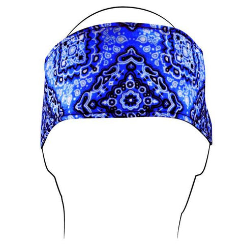 100% Cotton Navy Paisley Headband